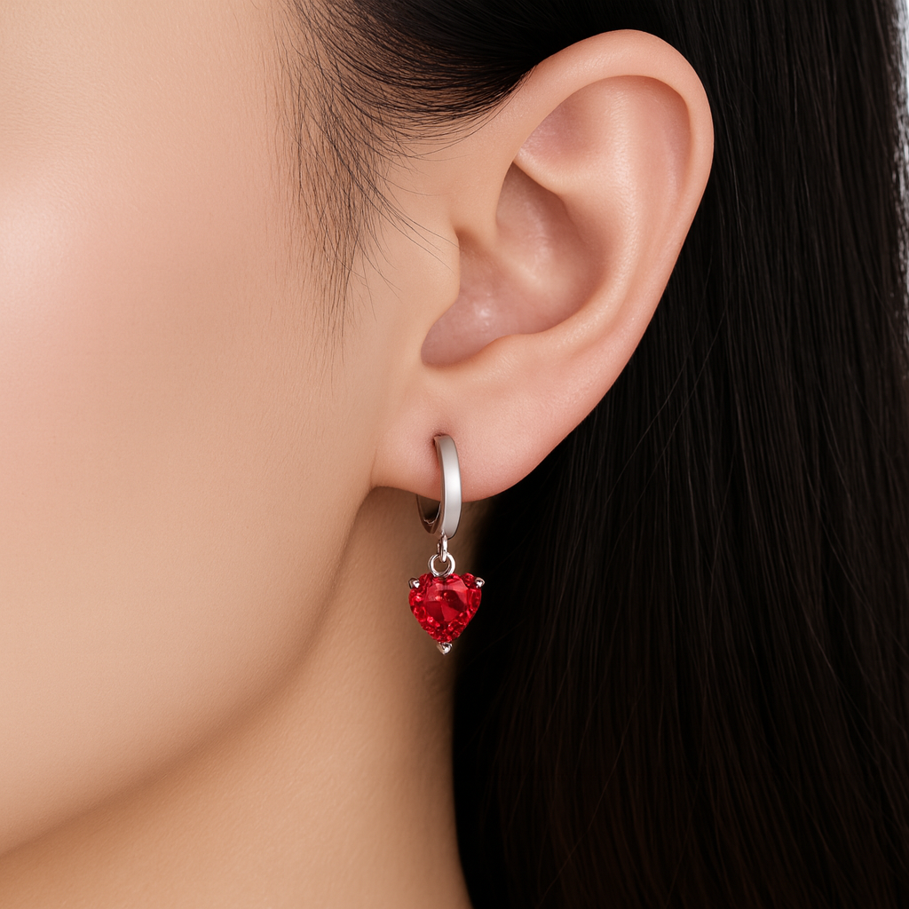 Set Brillo Carmesí Plata S925